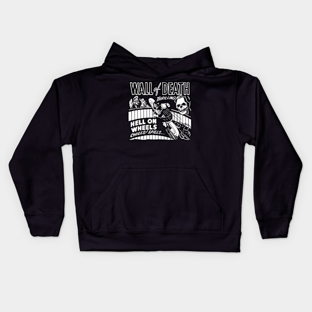 Wall of death Kids Hoodie by CosmicAngerDesign